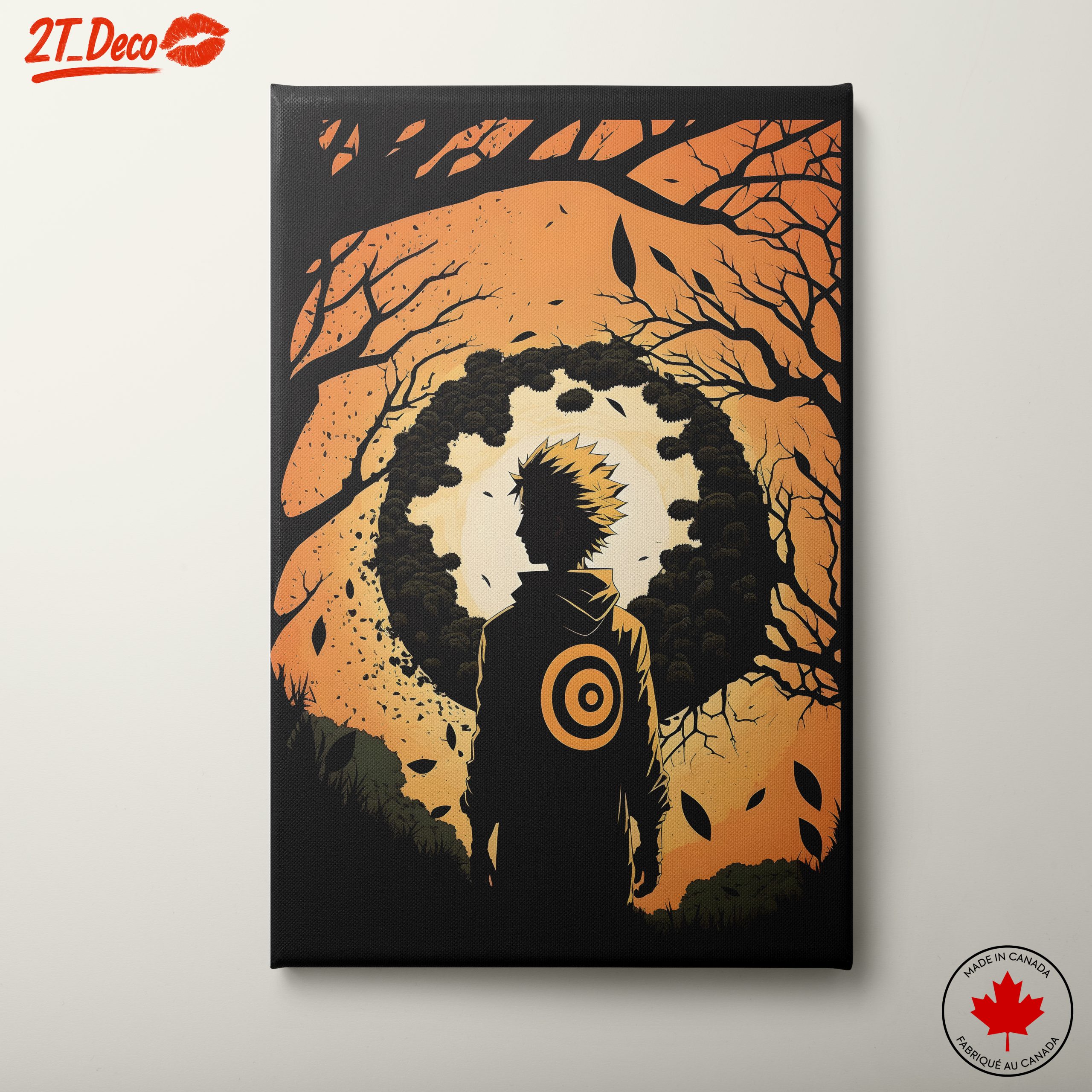 Dramatic Naruto Character Silhouette Art