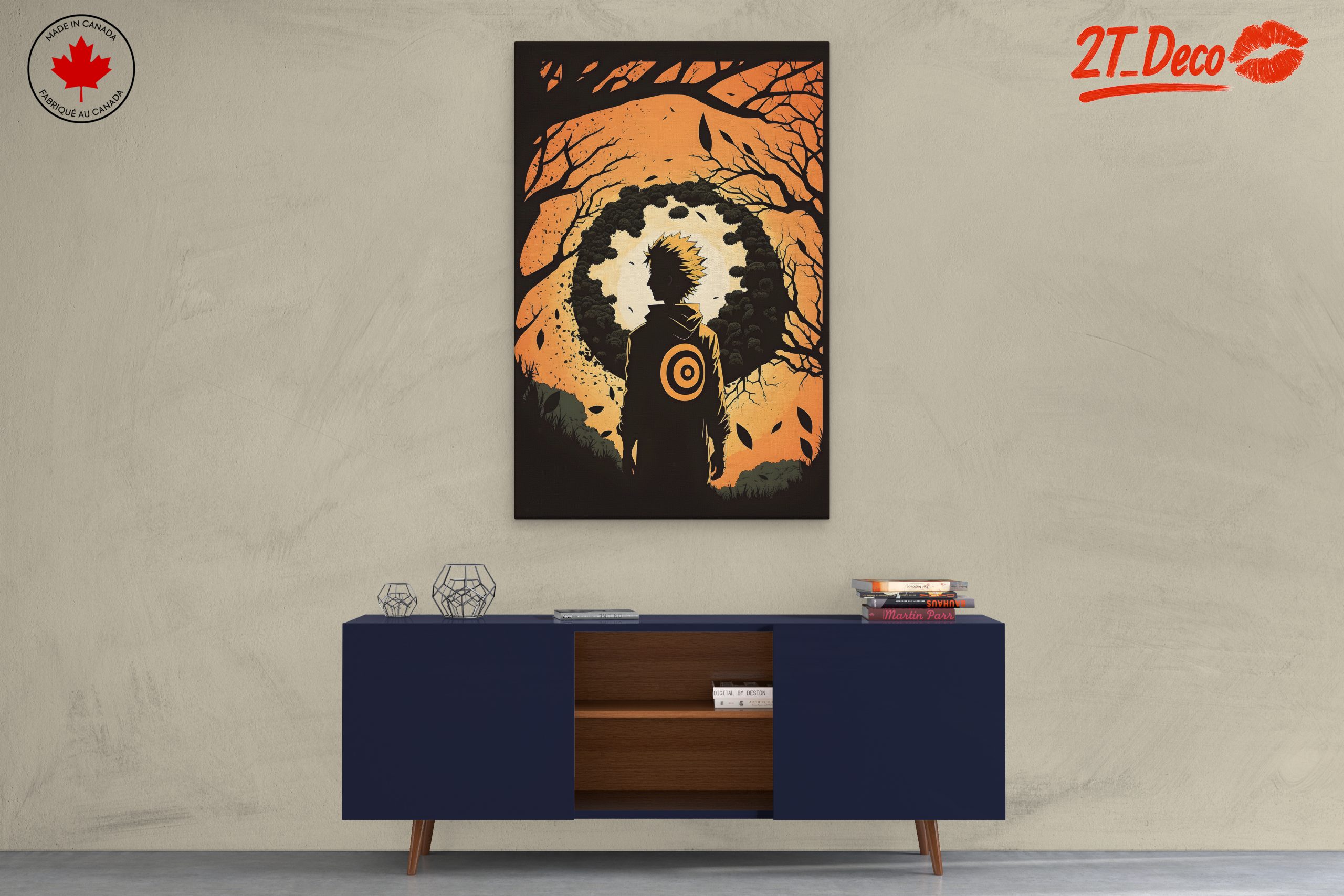 Dramatic Naruto Character Silhouette Art - Image 3