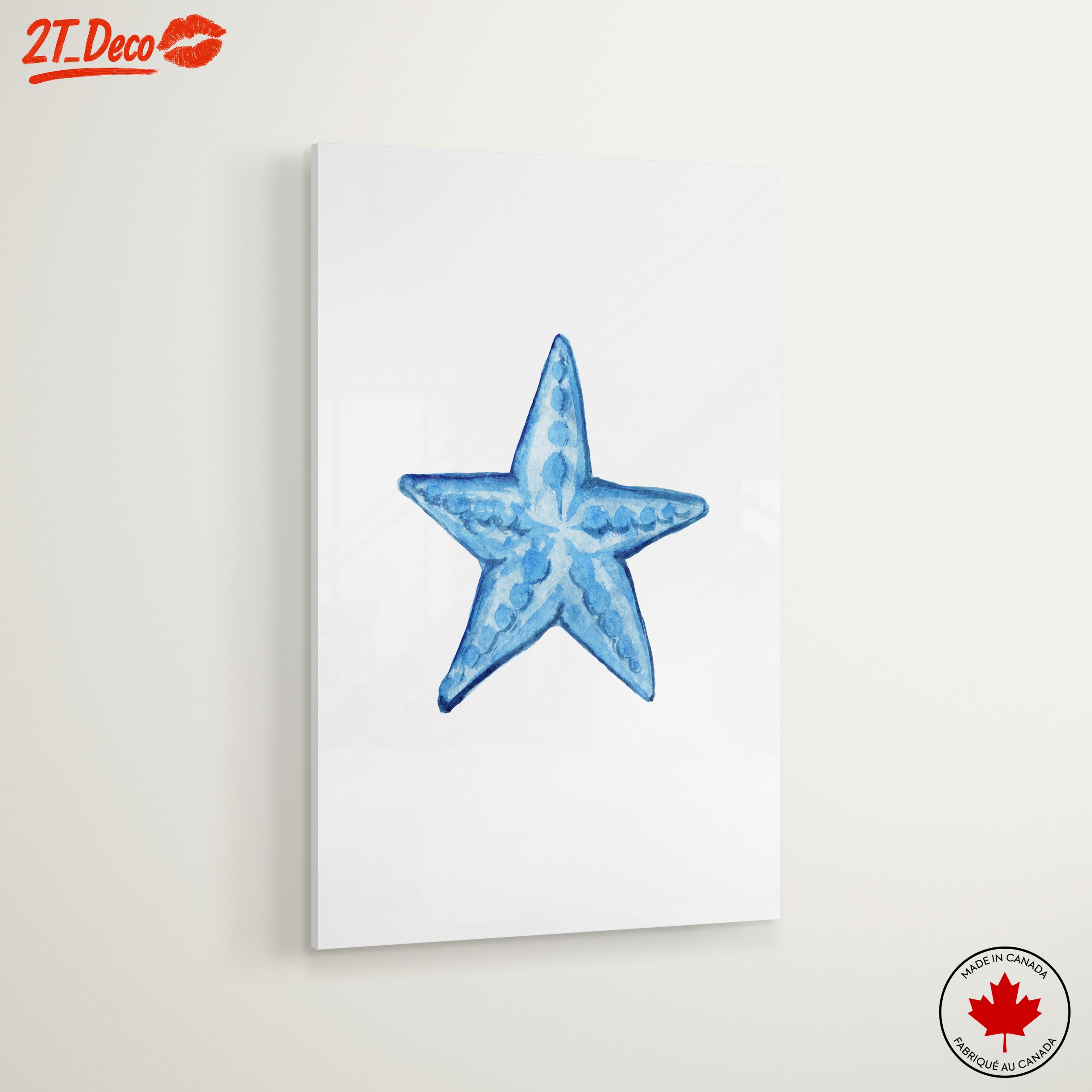 Blue Starfish Watercolor Art - Image 6