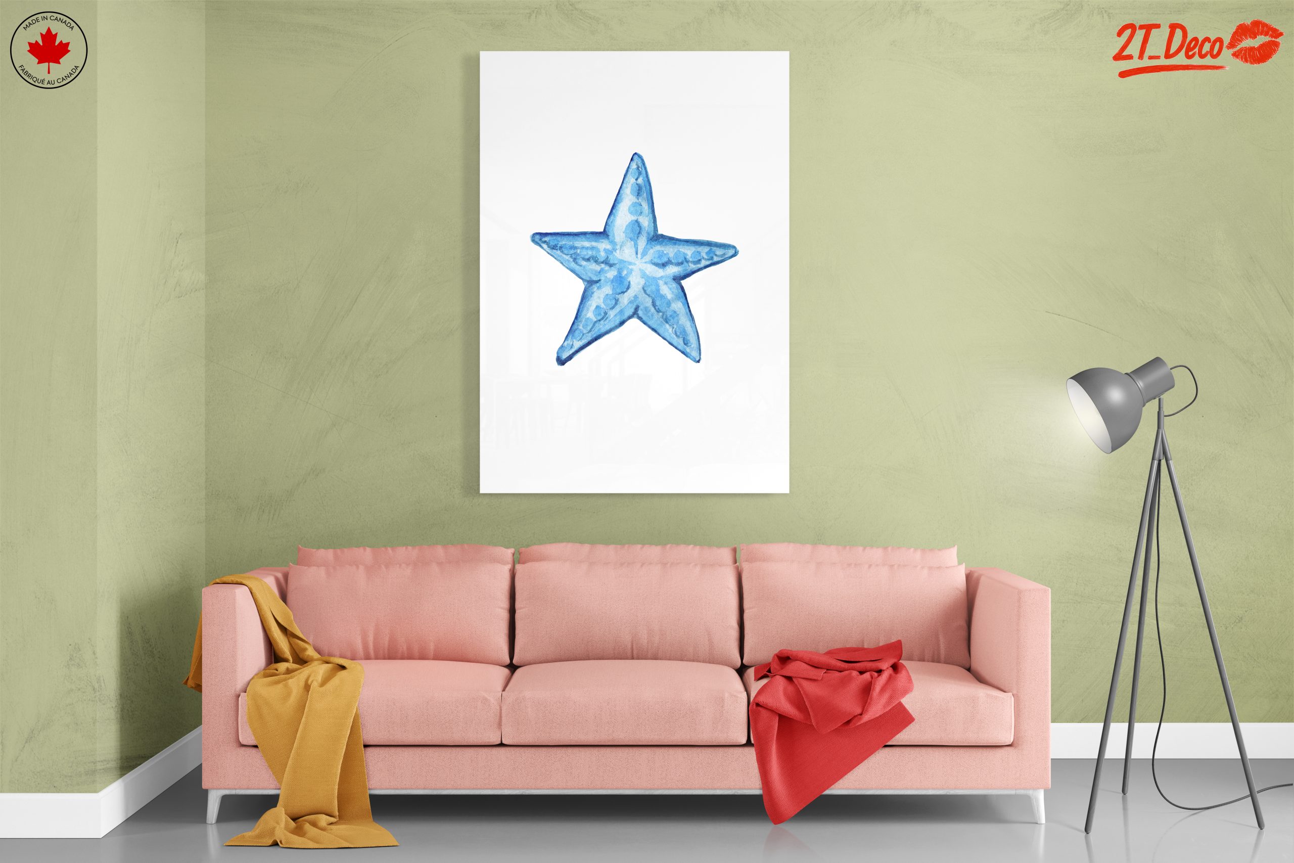 Blue Starfish Watercolor Art - Image 7