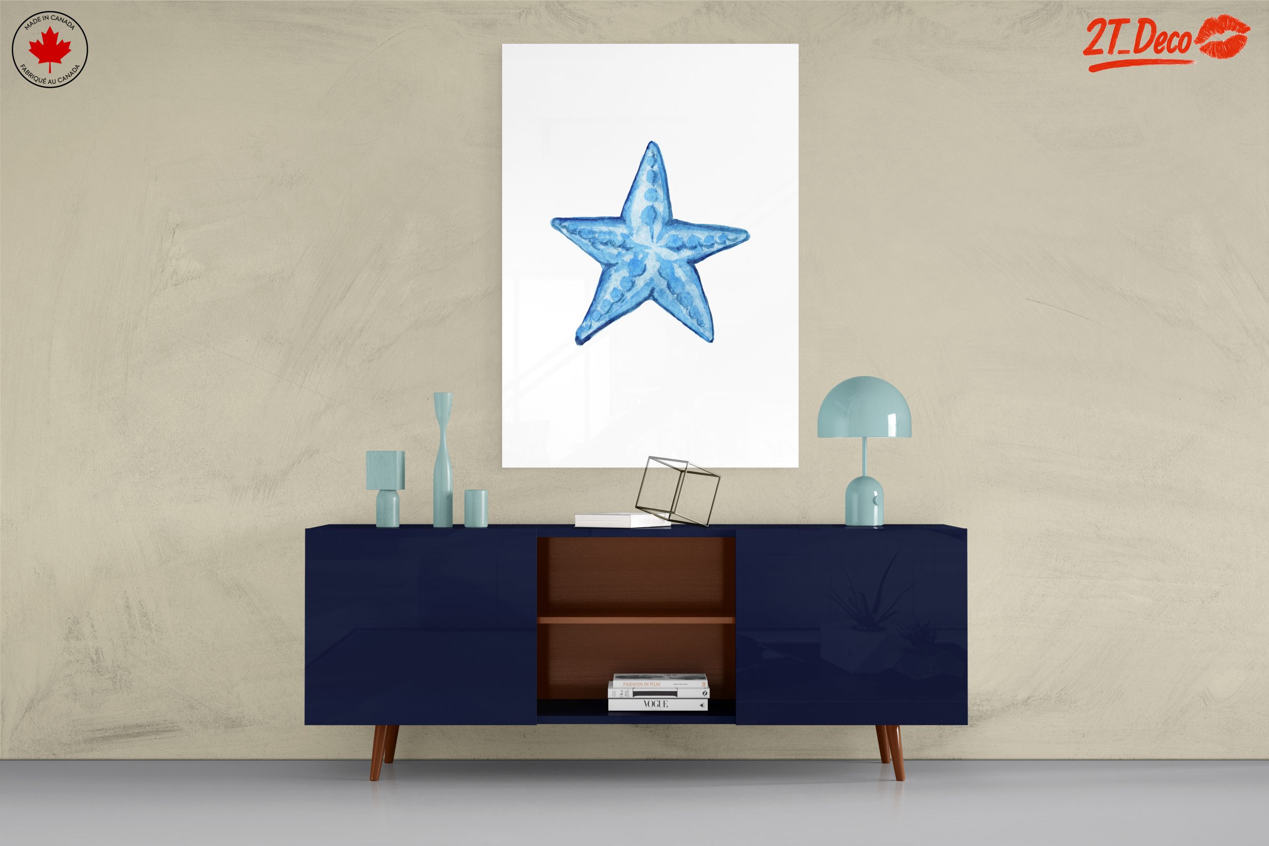 Blue Starfish Watercolor Art - Image 8