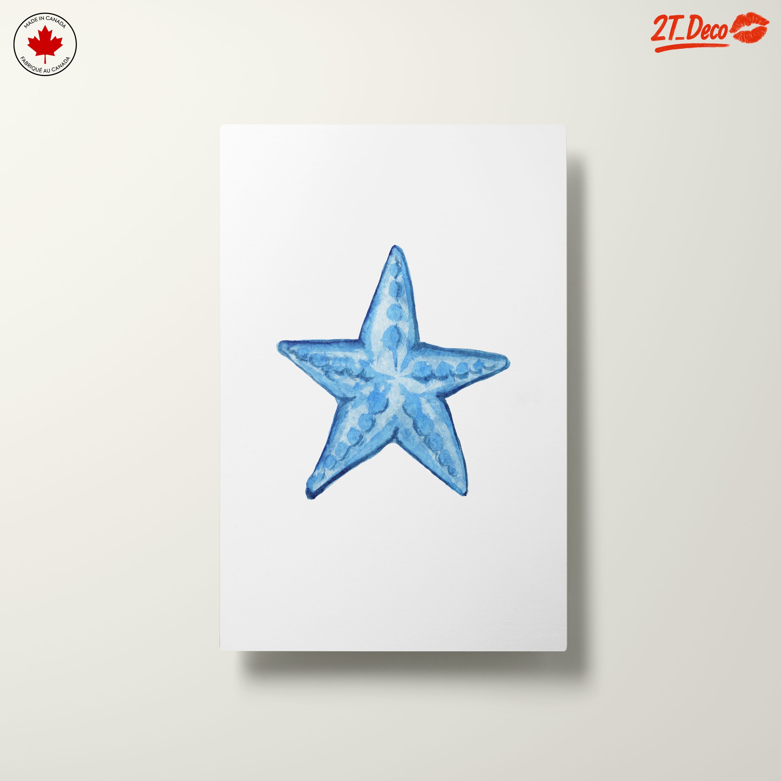 Blue Starfish Watercolor Art - Image 10