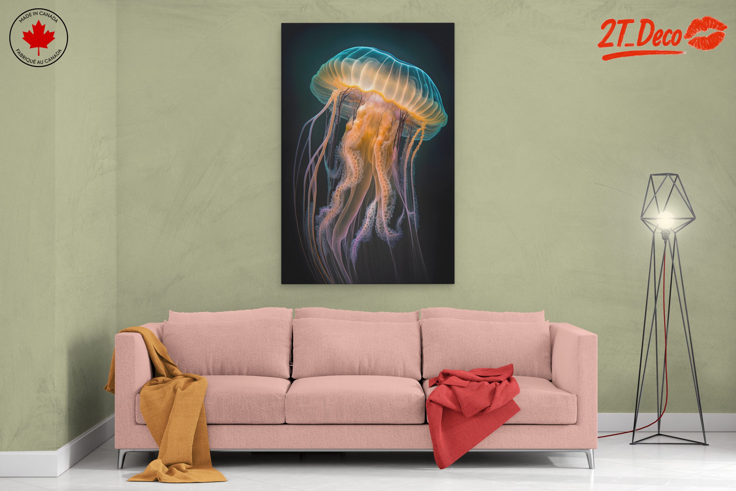 Vibrant Abstract Marine Life Art - Image 2