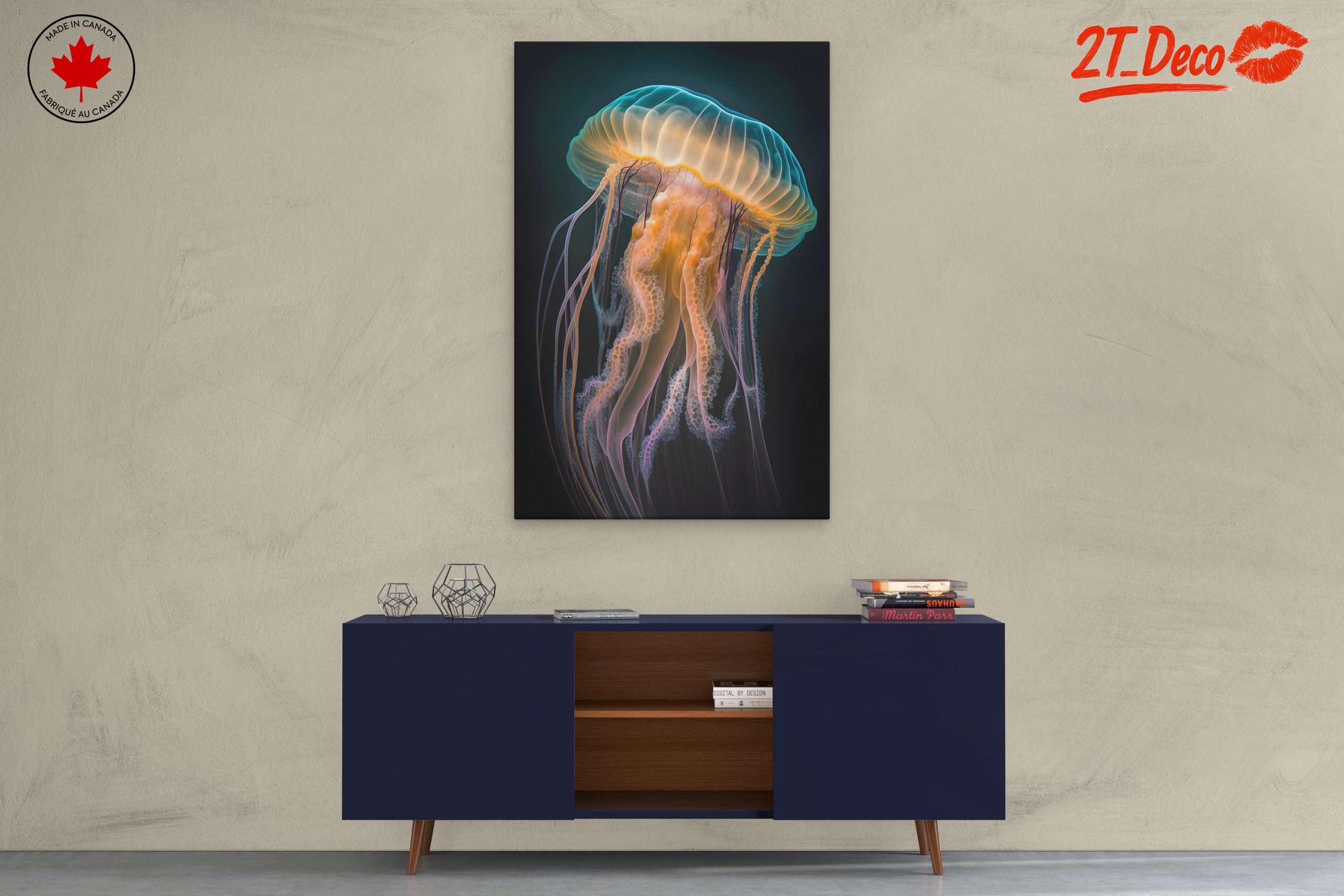 Vibrant Abstract Marine Life Art - Image 3