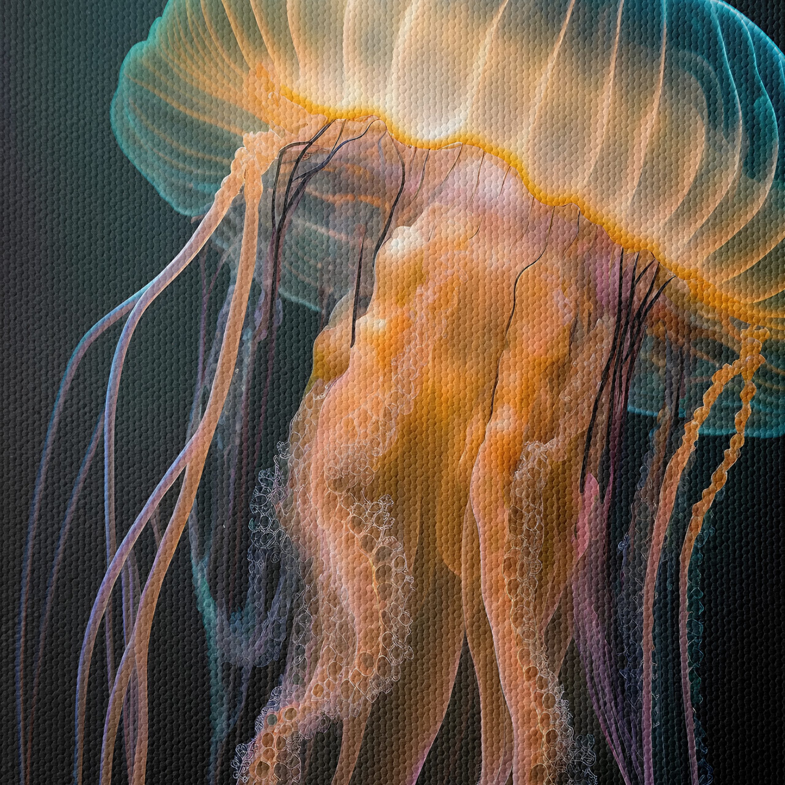 Vibrant Abstract Marine Life Art - Image 4