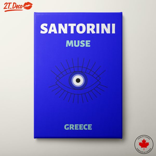Santorini Muse Artwork Depicting Greek Culture