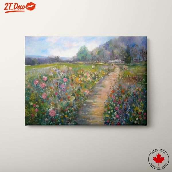 Vibrant Nature Landscape with Colorful Flowers