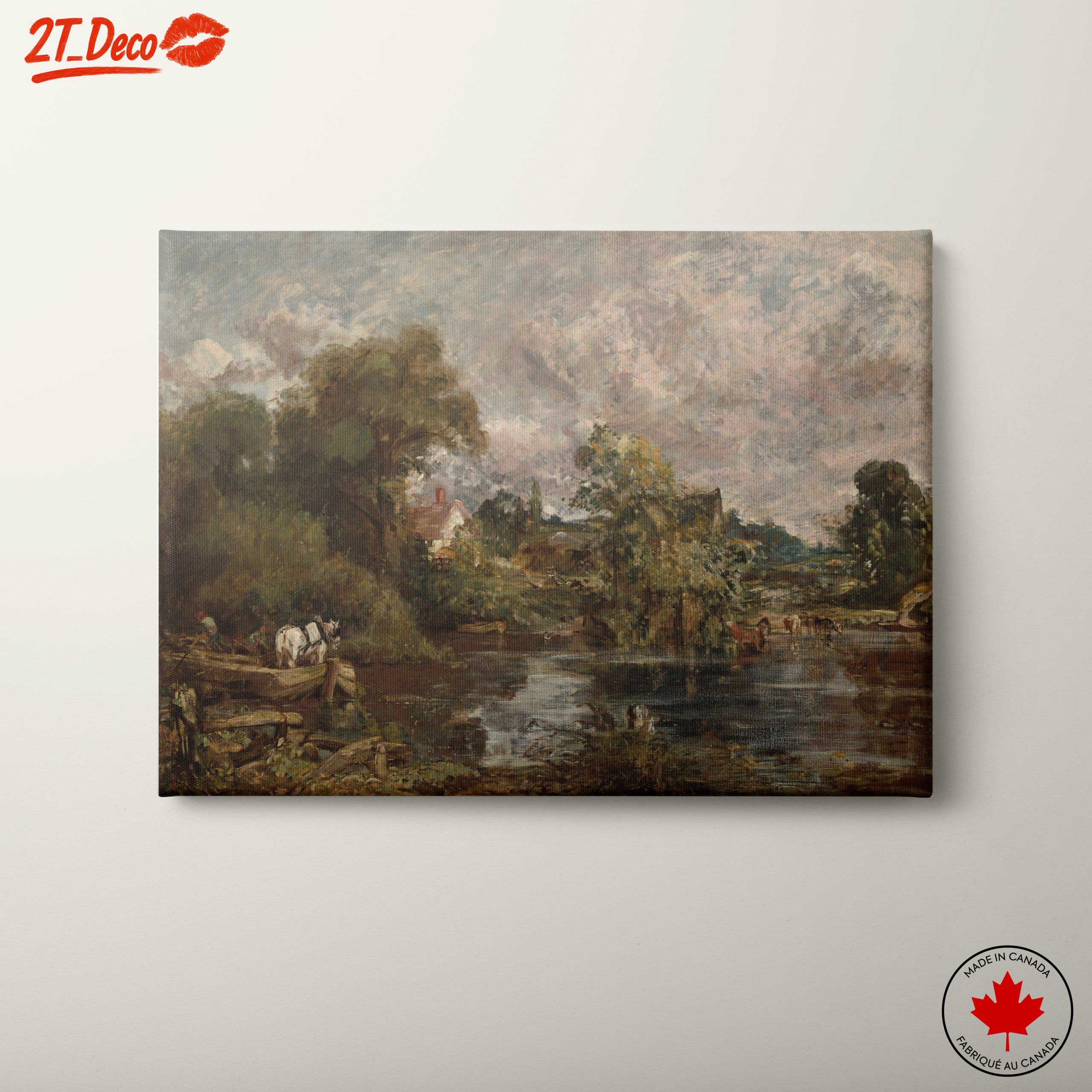 Serene Nature Landscape with Horses