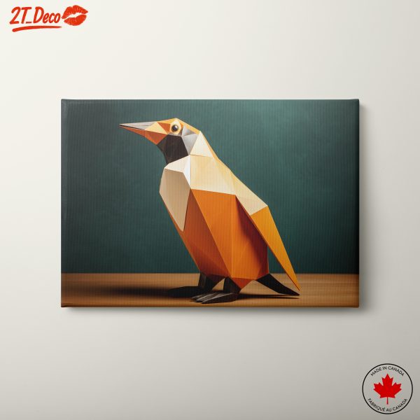 Stylized Geometric Penguin Art
